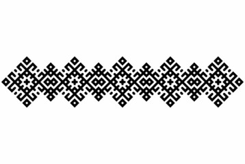 ancient slavic embroidery pattern. square seamless rhombuses. flat vector illustration. - obrazy, fototapety, plakaty