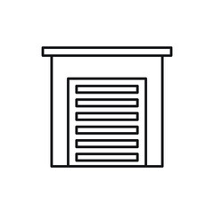 Garage Icon line for website, symbol presentation