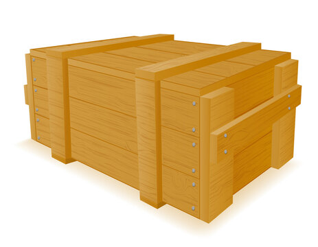 army wooden box for weapons and ammunition vector illustration