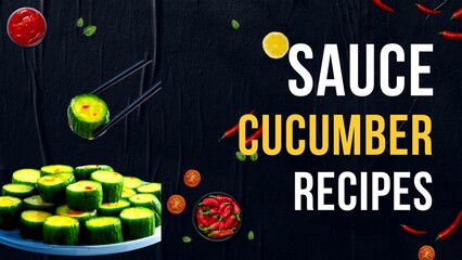sauce cucumber on blackbackground