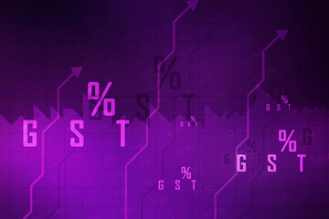 2d rendering Stock market online business concept. business Graph 