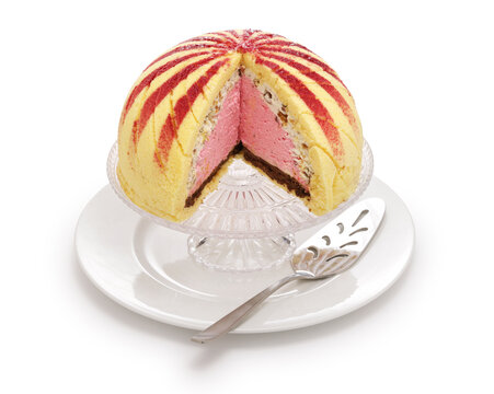 zuccotto, traditional italian dome shaped cake