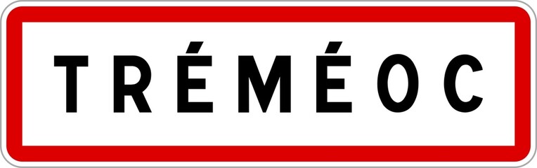 Panneau entrée ville agglomération Tréméoc / Town entrance sign Tréméoc