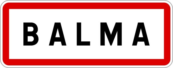 Panneau entrée ville agglomération Balma / Town entrance sign Balma