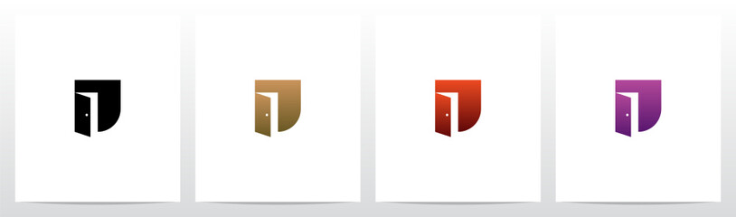 Door Open Letter Logo Design U © recehan