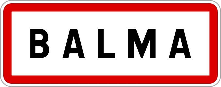Panneau entrée ville agglomération Balma / Town entrance sign Balma