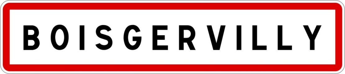 Panneau entrée ville agglomération Boisgervilly / Town entrance sign Boisgervilly