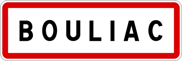 Panneau entrée ville agglomération Bouliac / Town entrance sign Bouliac