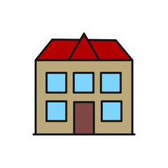 house Icon color for website, symbol presentation
