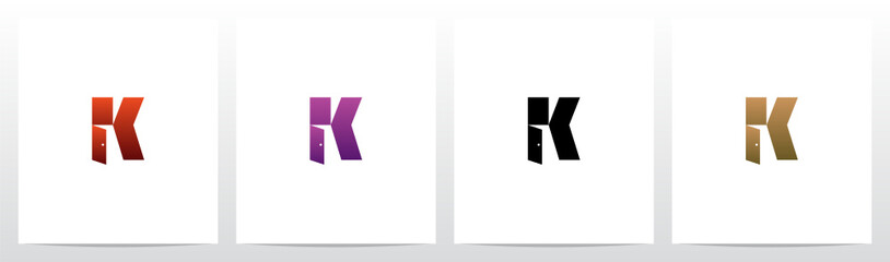 Door Open Letter Logo Design K