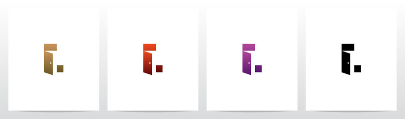 Door Open Letter Logo Design L