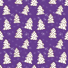 Doodle green cute Christmas tree for fabrics and gifts
