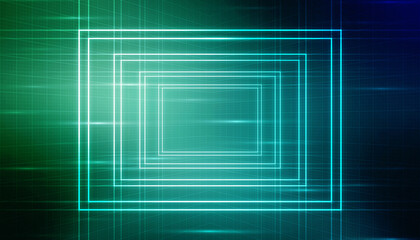 2d illustration Abstract futuristic electronic circuit technology background