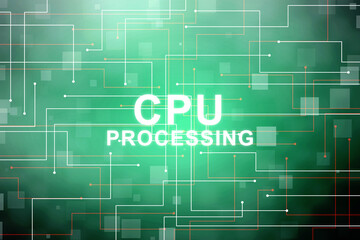 2d illustration Central Processing Unit