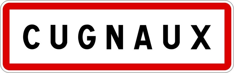 Panneau entrée ville agglomération Cugnaux / Town entrance sign Cugnaux