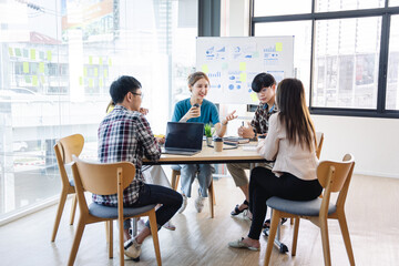 corporate business team and managers in close meeting