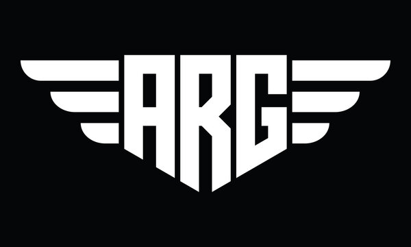 ARG geometric logo design vector template | monogram logo | abstract logo | wordmark logo | lettermark logo | business logo | brand logo | flat logo.