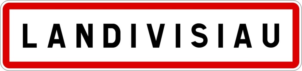 Panneau entrée ville agglomération Landivisiau / Town entrance sign Landivisiau