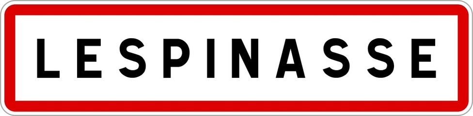 Panneau entrée ville agglomération Lespinasse / Town entrance sign Lespinasse