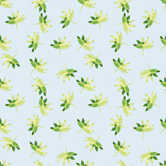 Abstract palm leaves tropical seamless pattern. Creative leaf endless wallpaper.