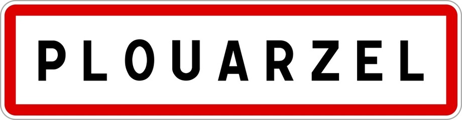 Panneau entrée ville agglomération Plouarzel / Town entrance sign Plouarzel
