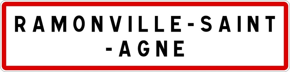 Panneau entrée ville agglomération Ramonville-Saint-Agne / Town entrance sign Ramonville-Saint-Agne