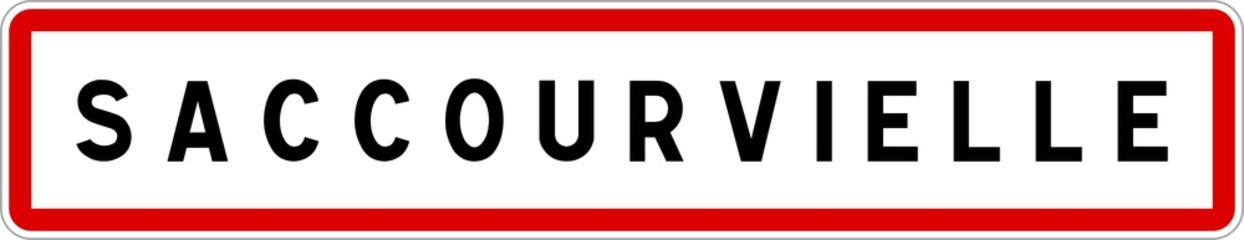 Panneau entrée ville agglomération Saccourvielle / Town entrance sign Saccourvielle