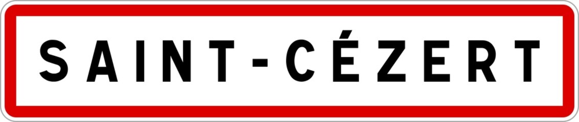 Panneau entrée ville agglomération Saint-Cézert / Town entrance sign Saint-Cézert
