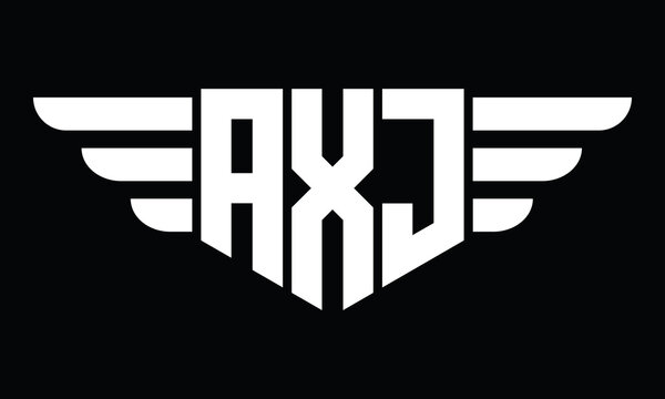 AXJ geometric logo design vector template | monogram logo | abstract logo | wordmark logo | lettermark logo | business logo | brand logo | flat logo.