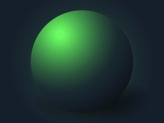 Dark green sphere vector background