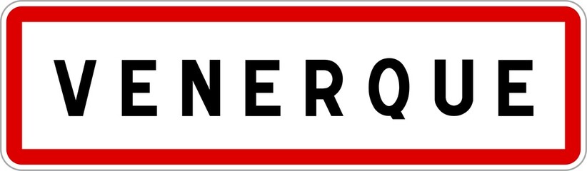 Panneau entrée ville agglomération Venerque / Town entrance sign Venerque