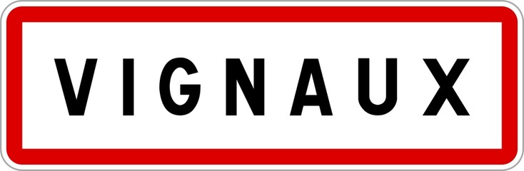 Panneau entrée ville agglomération Vignaux / Town entrance sign Vignaux