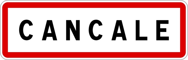 Panneau entrée ville agglomération Cancale / Town entrance sign Cancale