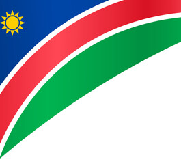 Namibia flag wave  isolated  on png or transparent background,Symbol Namibia,template for banner,card,advertising ,promote,and business matching country poster, vector illustration