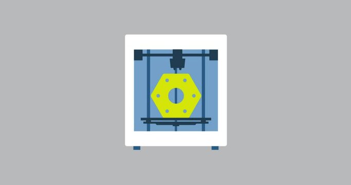 3D printer animated icon
