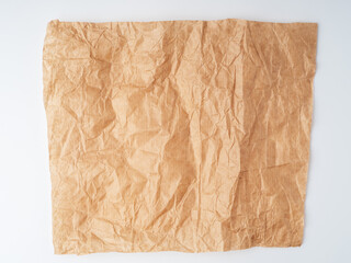 Crumpled brown wrapping paper. Abstract background