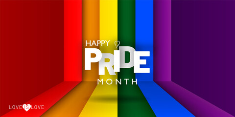 lgbt pride month banner background deisgn for multipurpose use