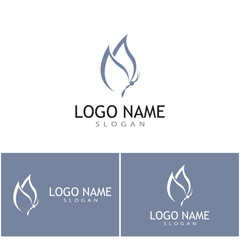 Beauty Butterfly logo Vector icon design
