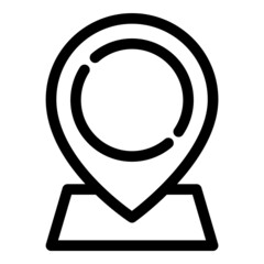 Pin Location Map Flat Icon Isolated On White Background