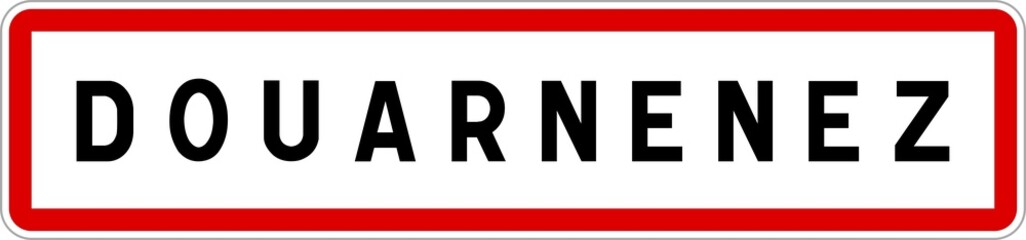 Panneau entrée ville agglomération Douarnenez / Town entrance sign Douarnenez