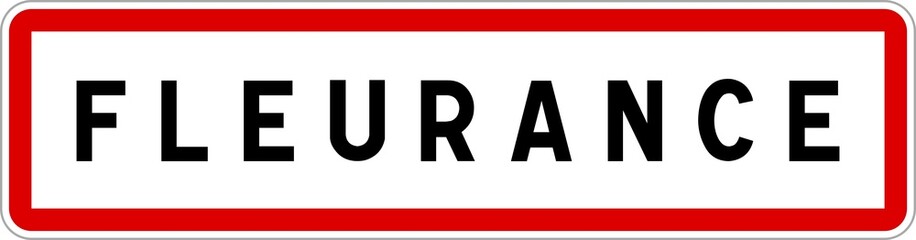 Panneau entrée ville agglomération Fleurance / Town entrance sign Fleurance
