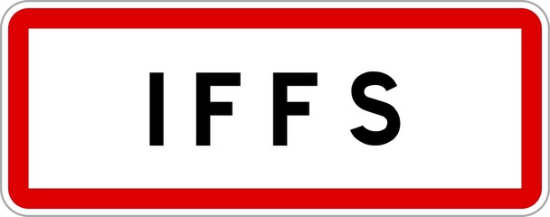 Panneau entrée ville agglomération Iffs / Town entrance sign Iffs
