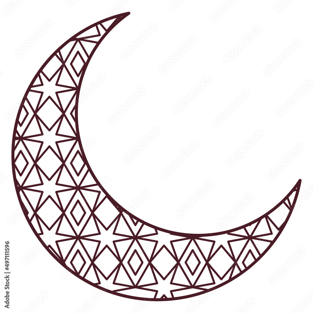 Sticker bronze crescent moon