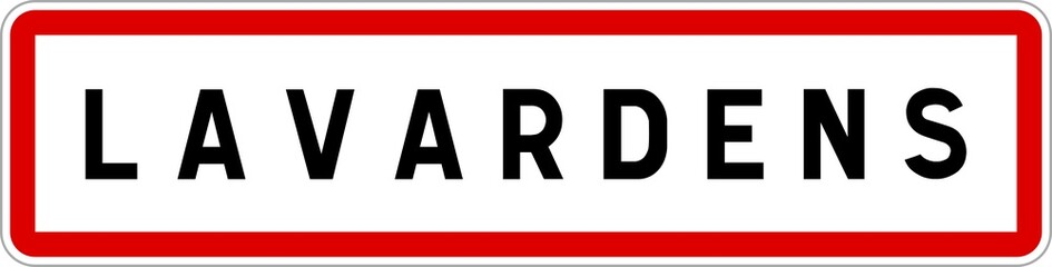 Panneau entrée ville agglomération Lavardens / Town entrance sign Lavardens