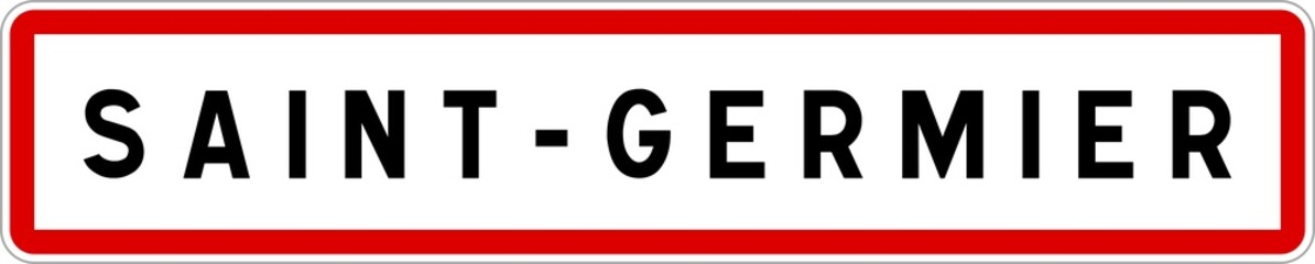 Panneau entrée ville agglomération Saint-Germier / Town entrance sign Saint-Germier