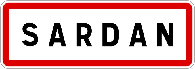 Panneau entrée ville agglomération Sardan / Town entrance sign Sardan
