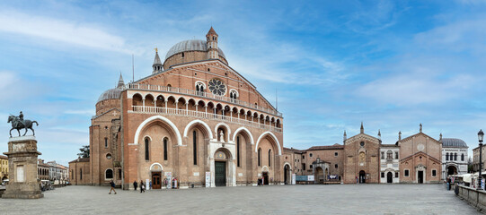 Extra wide view of the beautiful Basilica of S. Antonio in Padua