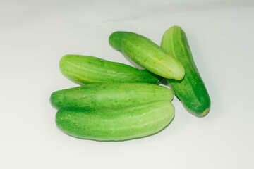cucumber on a white background.