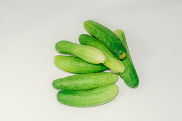 cucumber on a white background.