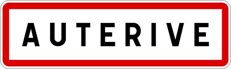 Panneau entrée ville agglomération Auterive / Town entrance sign Auterive